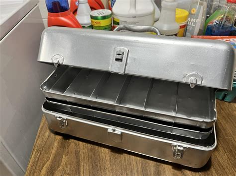 lockable tackle box metal|fold out tackle box.